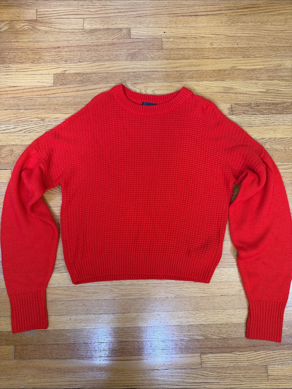 Topshop Red Crewneck Women's Sweater